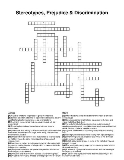 experience discrimination crossword clue|Experience Discrimination Crossword Clue